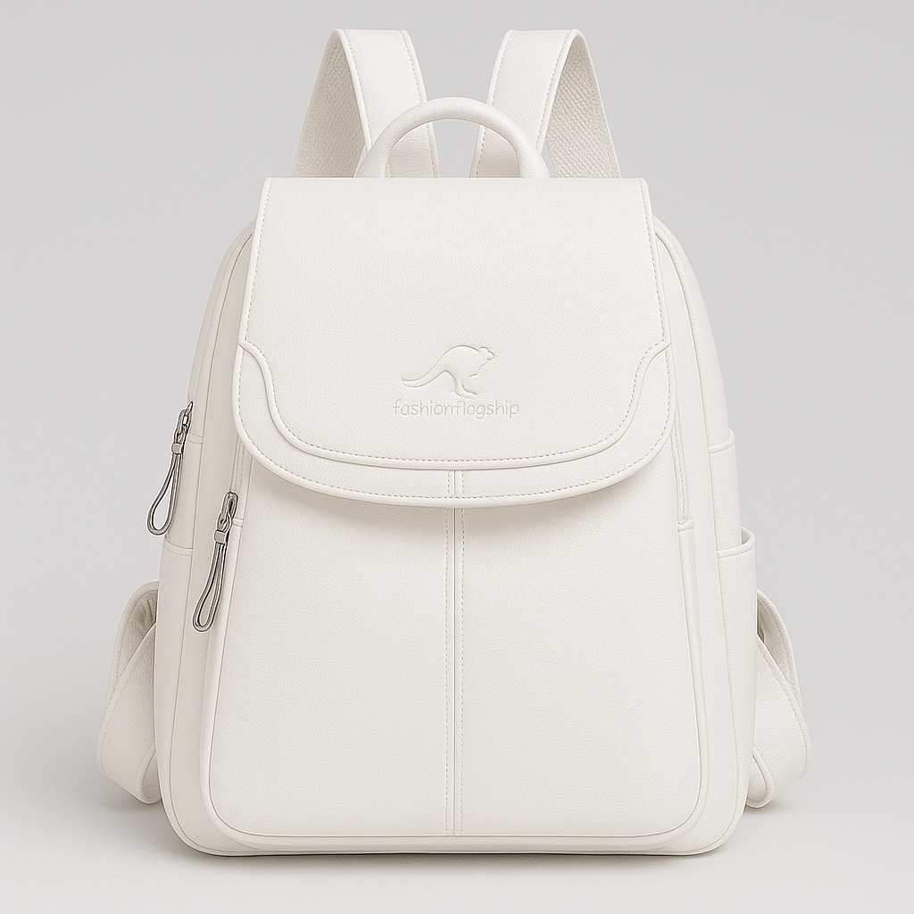 Leren dames rugzak – stijlvolle anti-diefstal rugtas met luxe reliëfafwerking