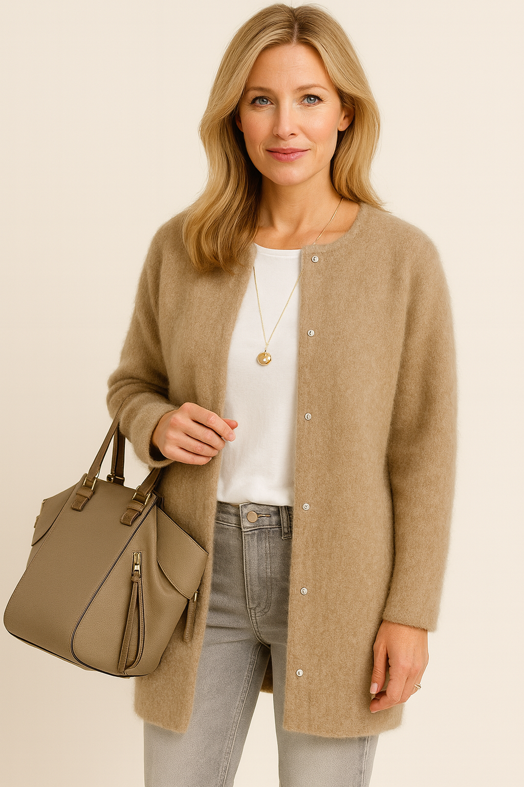 Wol-mohair dames vest – zacht relaxed vest met tijdloze elegante snit