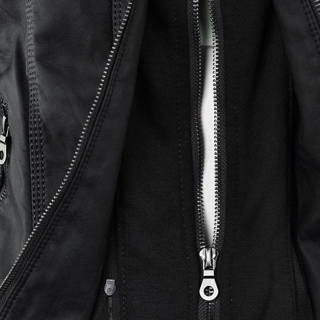 Leren jas dames met capuchon – waterafstotende jas van echt leer | Heidi-Mode