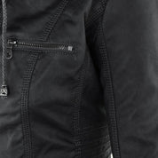Leren jas dames met capuchon – waterafstotende jas van echt leer | Heidi-Mode