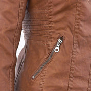 Leren jas dames met capuchon – waterafstotende jas van echt leer | Heidi-Mode