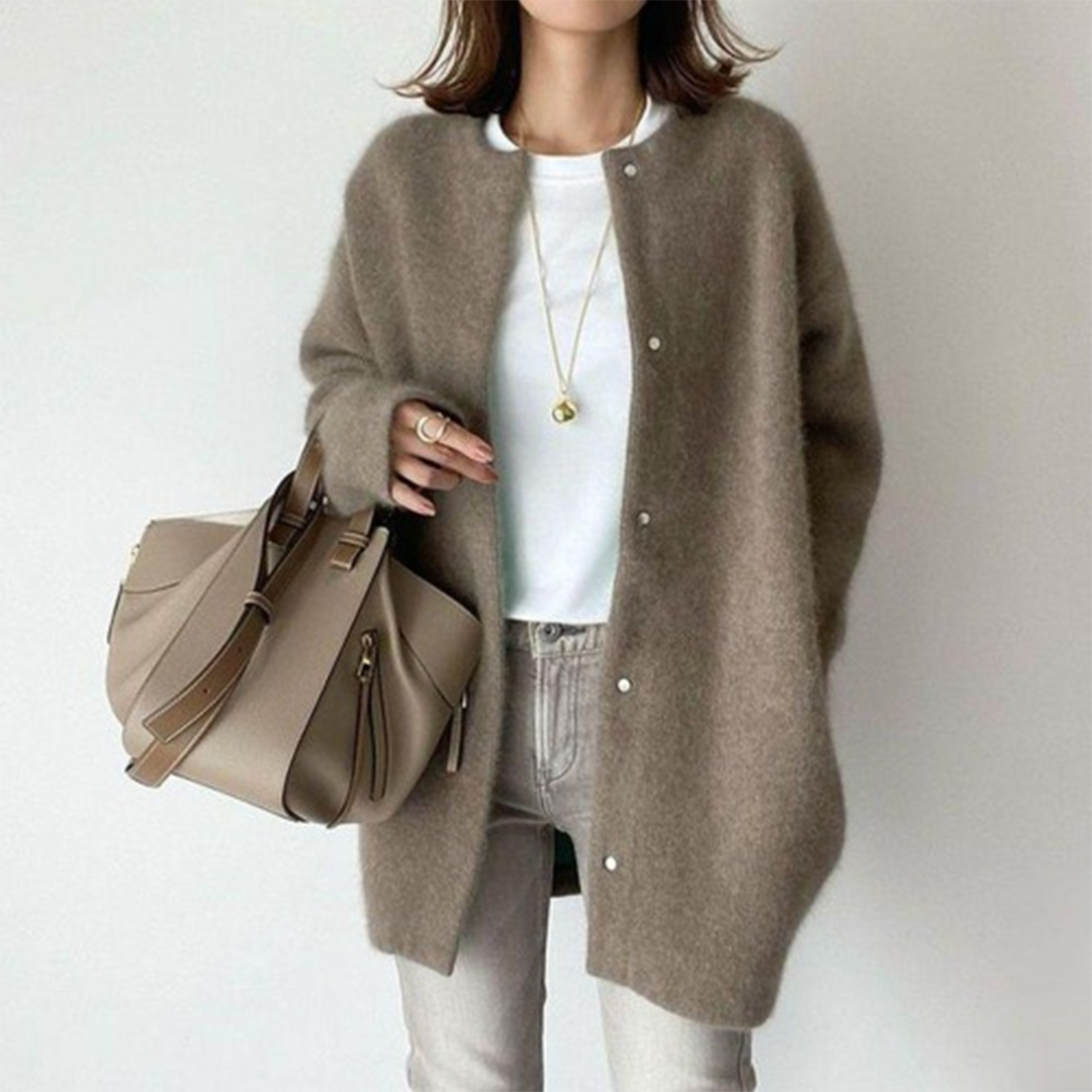 Elegante dames cardigan – verfijnde gebreide vest jas met stijl