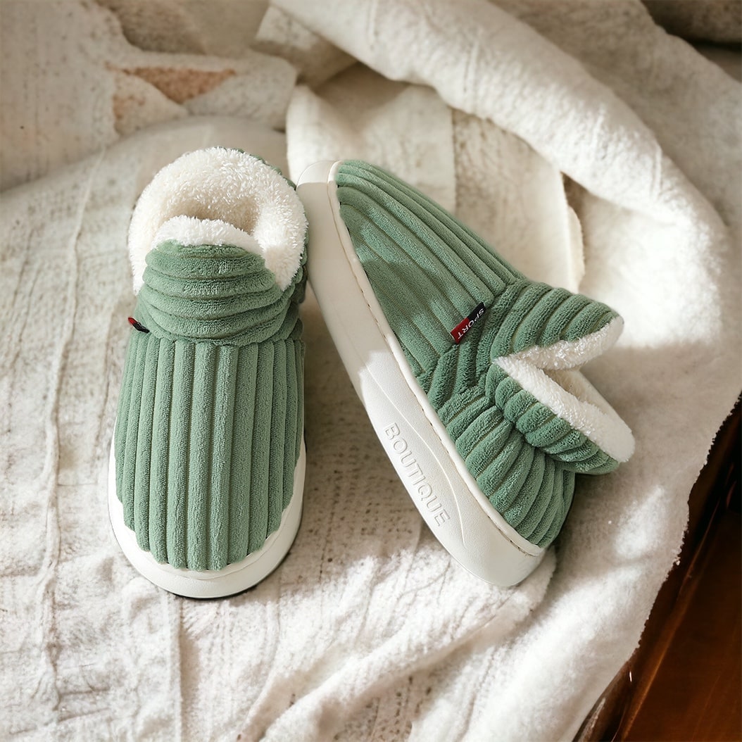 Cosimo unisex sloffen – warme pantoffels met hoge instap & antislipzool