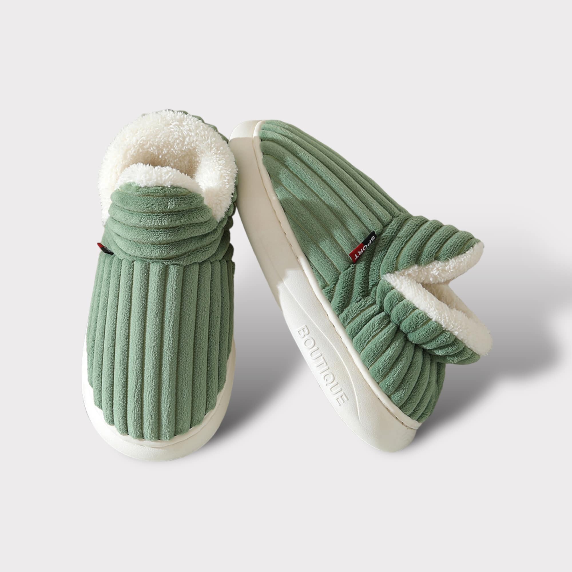 Cosimo unisex sloffen – warme pantoffels met hoge instap & antislipzool