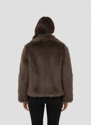 Dames kunstbont jas – zachte warme faux fur jas met elegante pasvorm