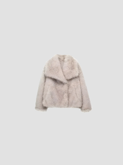 Dames kunstbont jas – zachte warme faux fur jas met elegante pasvorm
