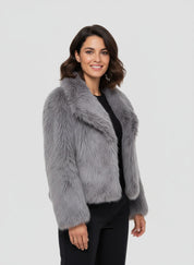 Dames kunstbont jas – zachte warme faux fur jas met elegante pasvorm