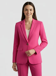 Dames blazer met één knoopsluiting – elegante getailleerde blazer voor werk en gelegenheid