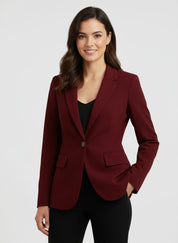 Dames blazer met één knoopsluiting – elegante getailleerde blazer voor werk en gelegenheid
