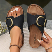 Dames Slippers met Gesp en Orthopedische Ondersteuning – Comfortabele Zomerslippers