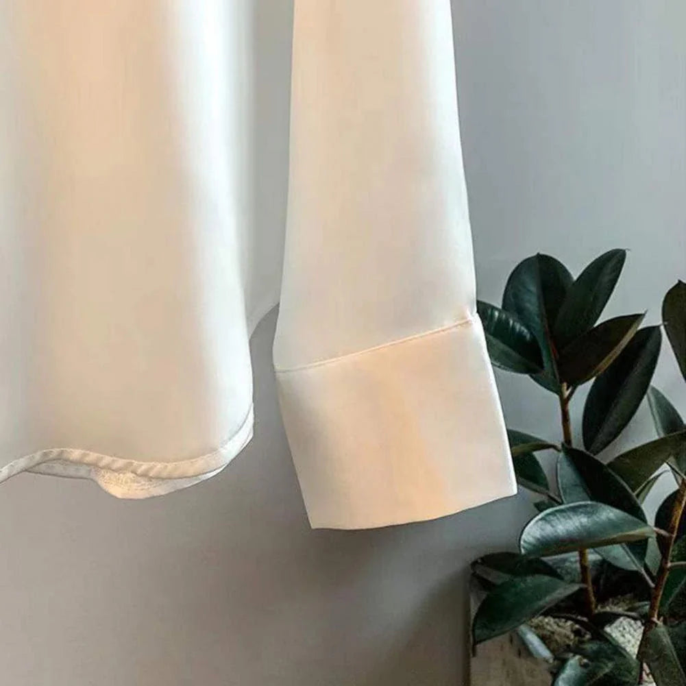 Vardi Dante Myra Zijden Blouse – Luxe Klassieke Damesblouse met Lange Mouwen