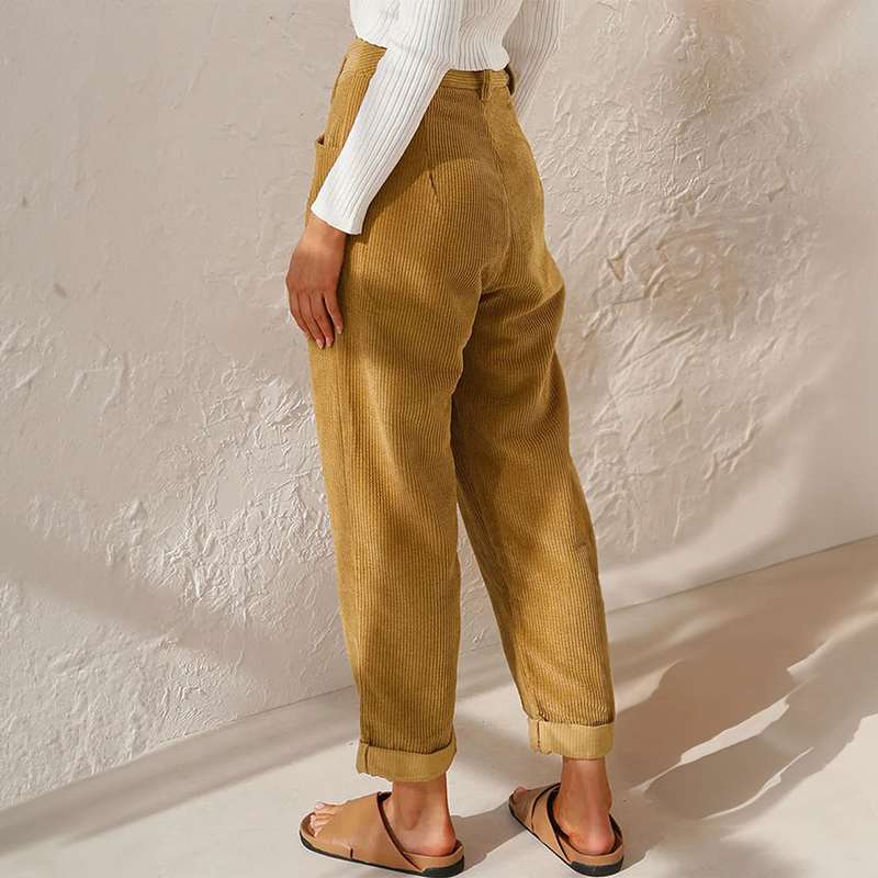 Elise dames corduroy broek – comfortabele en stijlvolle ribbroek