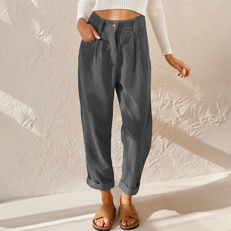 Elise dames corduroy broek – comfortabele en stijlvolle ribbroek