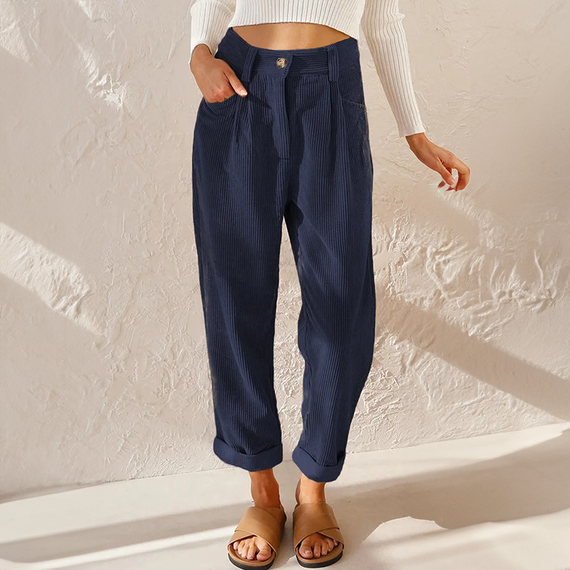 Elise dames corduroy broek – comfortabele en stijlvolle ribbroek