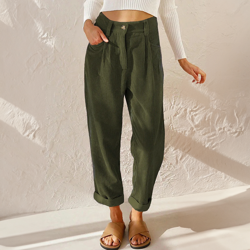 Elise dames corduroy broek – comfortabele en stijlvolle ribbroek