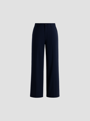 Elegante dames pantalon met hoge taille – wijde stofbroek met stijlvolle pasvorm