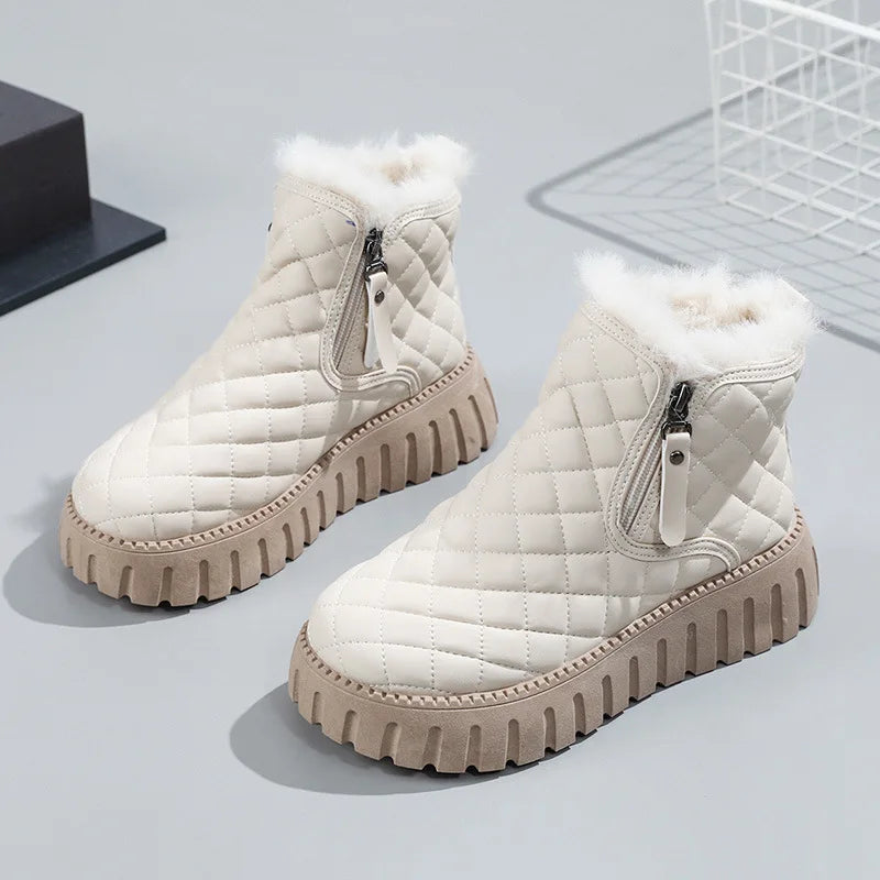 Warme winterlaarzen dames – bontvoering & ritssluiting voor comfort en stijl