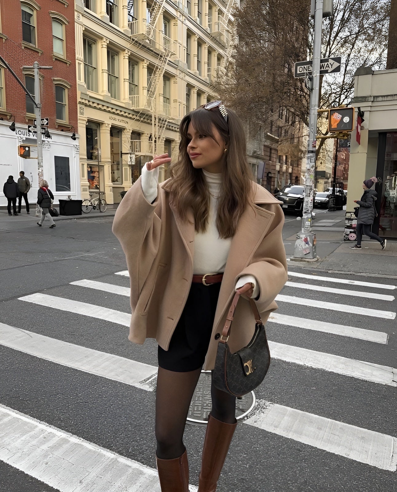 ZOË dames oversized winterjas – trendy wollen jas in beige of zwart