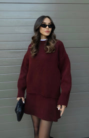 Marie set – dames herfstset met losse fit & luxe wolmix | Trendy co-ord outfit voor elke gelegenheid