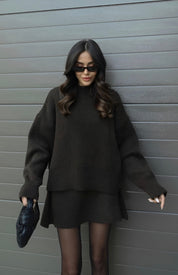 Marie set – dames herfstset met losse fit & luxe wolmix | Trendy co-ord outfit voor elke gelegenheid