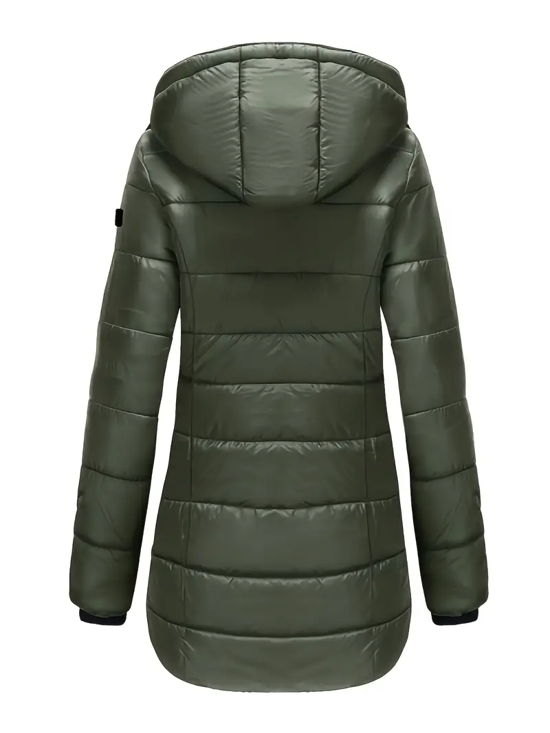 Waterdichte halflange dames winterjas – warme Garin jas met capuchon en zakken