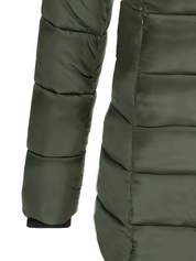 Waterdichte halflange dames winterjas – warme Garin jas met capuchon en zakken