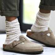 Gleame clogs unisex – leren sandalen met gesp in tijdloos design