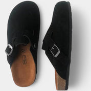 Gleame clogs – premium unisex leren sandalen met gesp in diverse kleuren