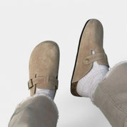 Gleame clogs – premium unisex leren sandalen met gesp in diverse kleuren