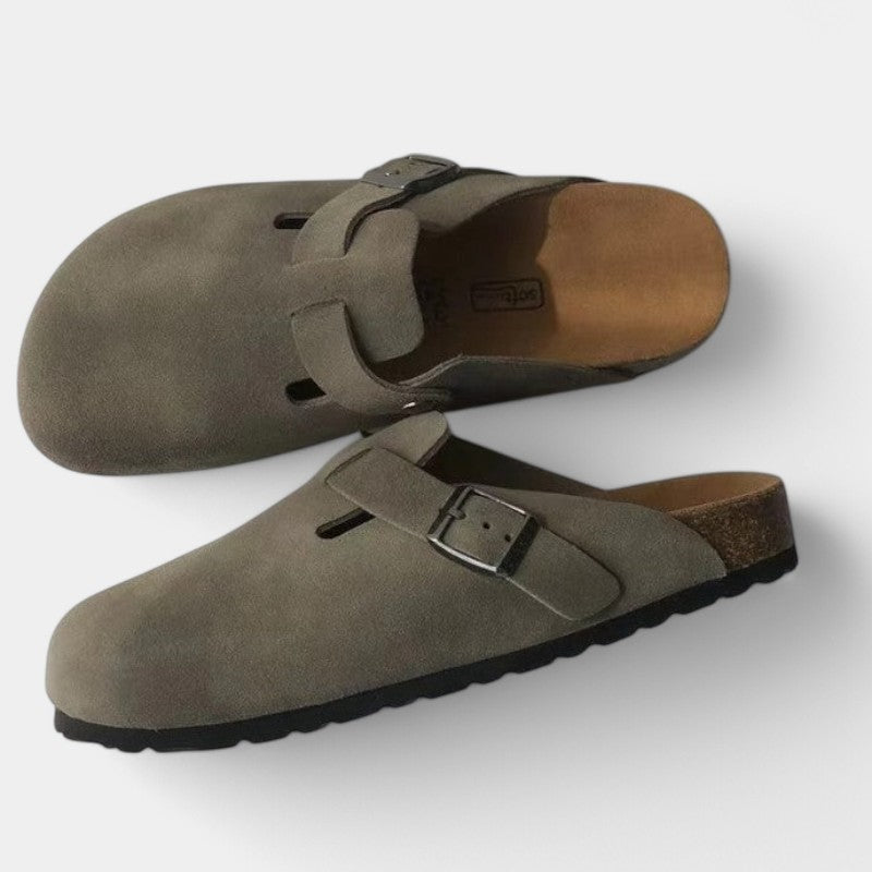 Gleame clogs – premium unisex leren sandalen met gesp in diverse kleuren