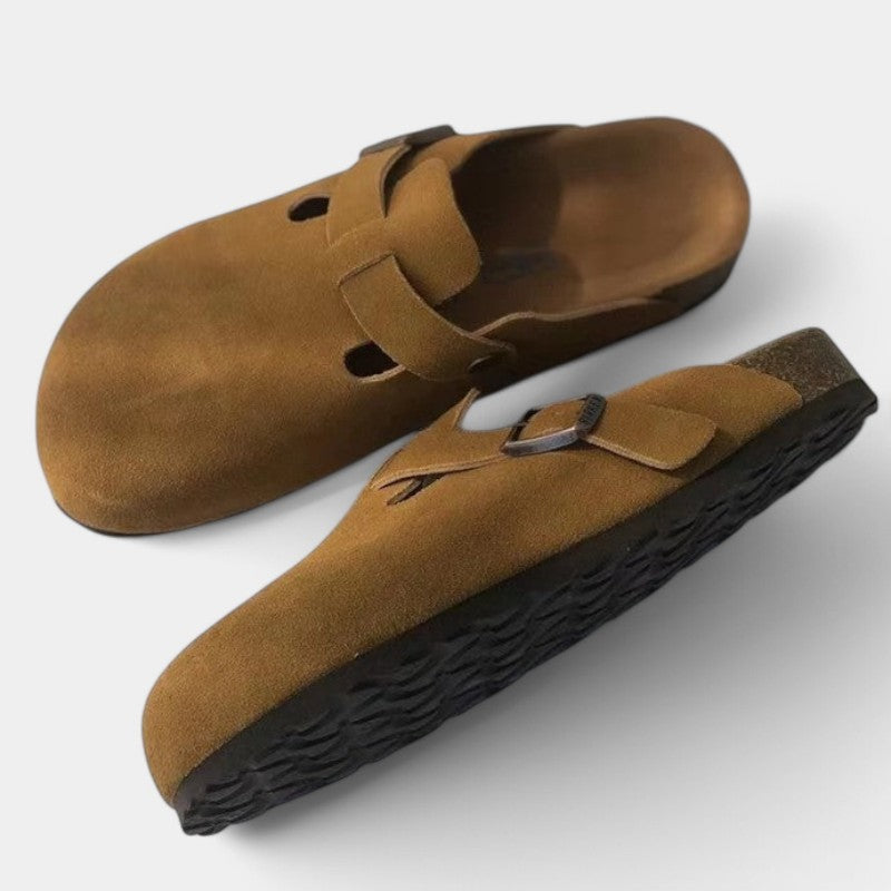 Gleame clogs – premium unisex leren sandalen met gesp in diverse kleuren