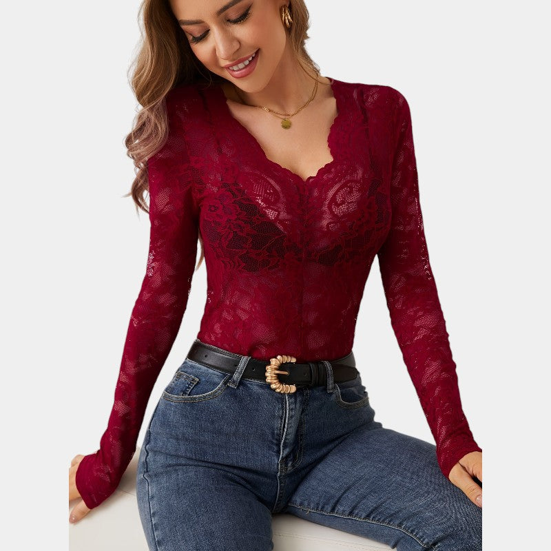 Gleame-T-shirts-hemden-Gleame-Top-Elegante-V-hals-0.jpg