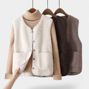 Gleame teddy gilet dames – mouwloos vest met tijdloos design