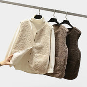 Gleame teddy gilet dames – mouwloos vest met tijdloos design