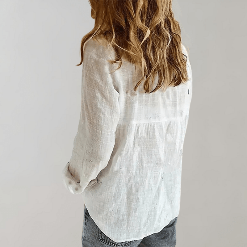 Gleame katoenen blouse dames – stijlvolle basic in diverse kleuren