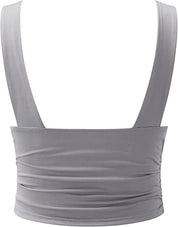 Evi Elegante Damestop – Chique Dames Top met Ruches en Sexy V-Hals