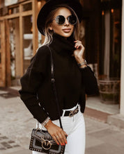 Joanna Turtleneck Damestrui – Warme Coltrui met Zilverkleurige Knopen