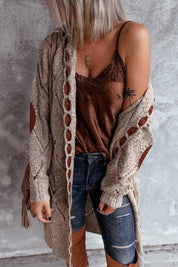 Evelyn Lang Damesvest – Oversized Grofgebreid Vest met Capuchon | Vardi Dante