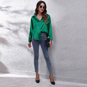 Shila Satijnen Blouse – Elegante en Luchtige Damesblouse voor Stijlvolle Outfits