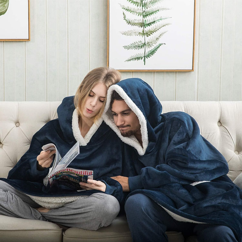 Vardi Dante Hoodie & Deken – Oversized Hoodie Blanket van Zacht Fleece en Wol