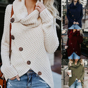 Hailey Turtleneck Damestrui – Moderne Oversized Coltrui met Asymmetrisch Design