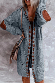 Evelyn Lang Damesvest – Oversized Grofgebreid Vest met Capuchon | Vardi Dante