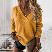 Ava Casual Comfy Top – Oversized Damestrui met Elegante V-Hals