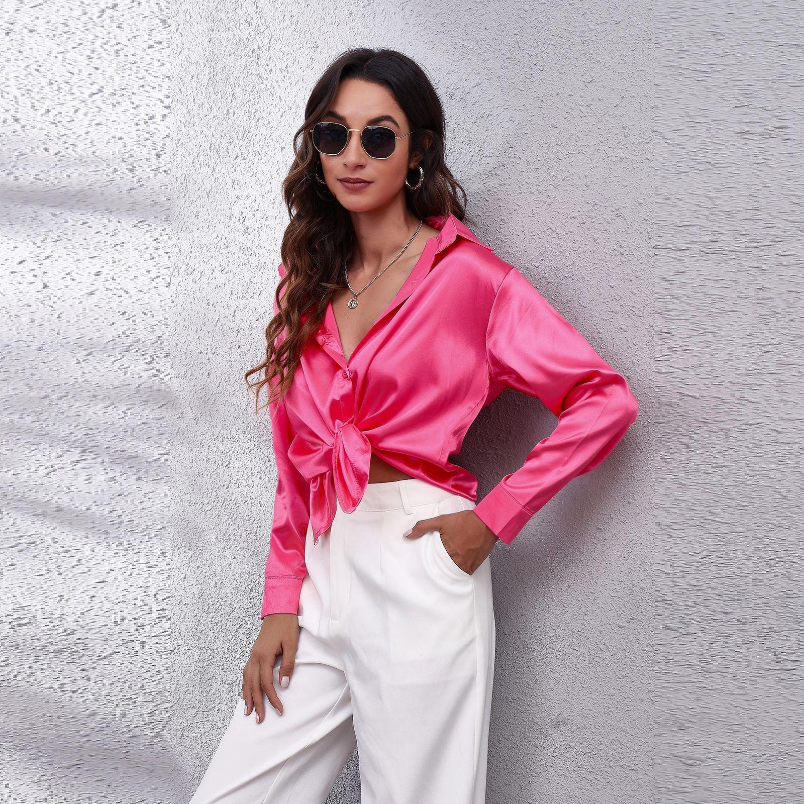 Shila Satijnen Blouse – Elegante en Luchtige Damesblouse voor Stijlvolle Outfits