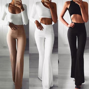Fleur Flared Pants – High-Waist Damesbroek met Wijd Uitlopende Pijpen