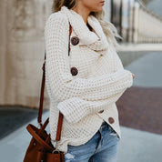 Hailey Turtleneck Damestrui – Moderne Oversized Coltrui met Asymmetrisch Design