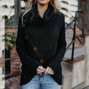 Hailey Turtleneck Damestrui – Moderne Oversized Coltrui met Asymmetrisch Design