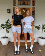 Sydney katoenen dames T-shirt met scrunch-details – basic met twist