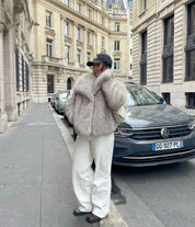 Luxe faux bontjas dames – zachte warme jas met elegante getailleerde pasvorm