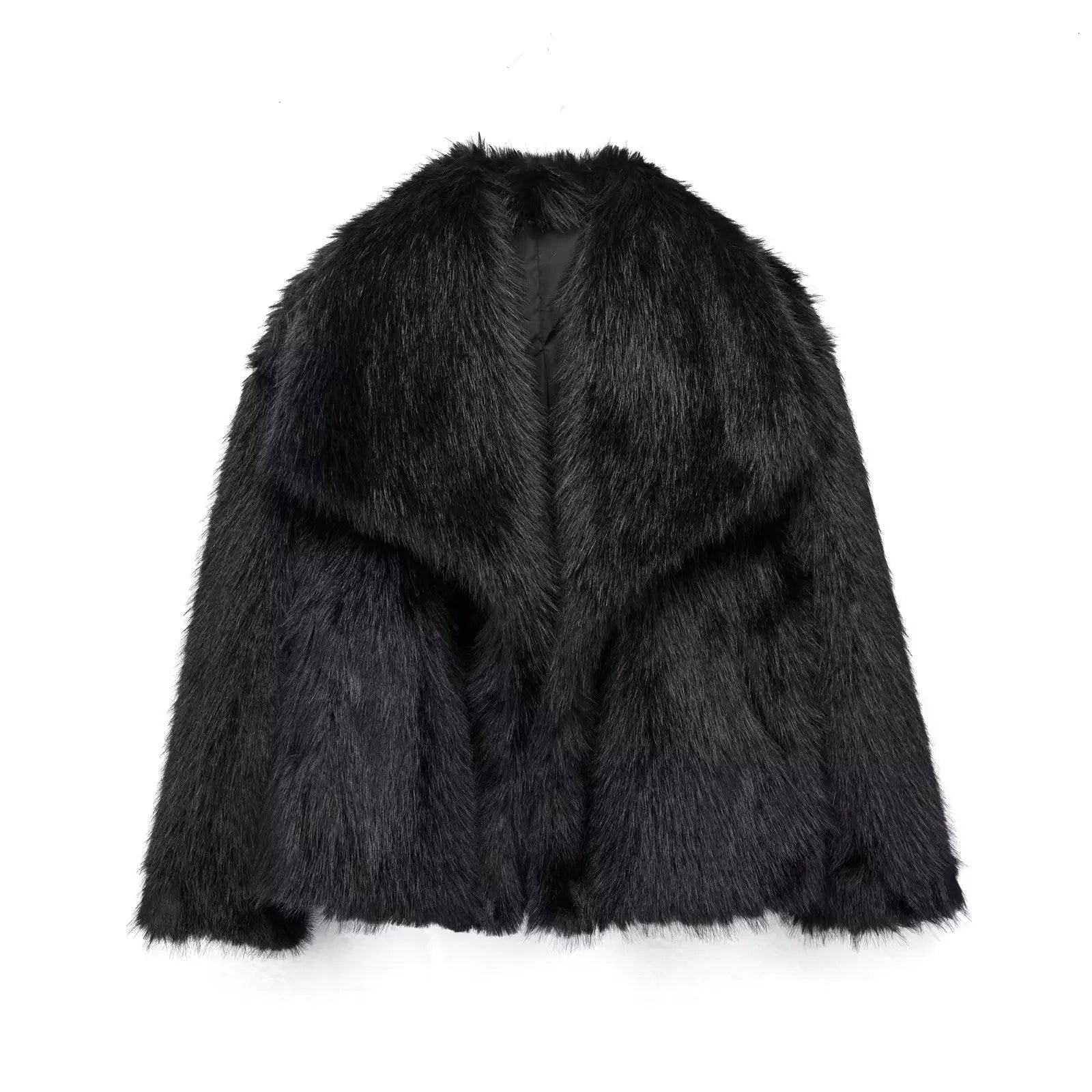 Luxe kunstbont jas dames – warme volumineuze faux fur mantel in elegante stijl